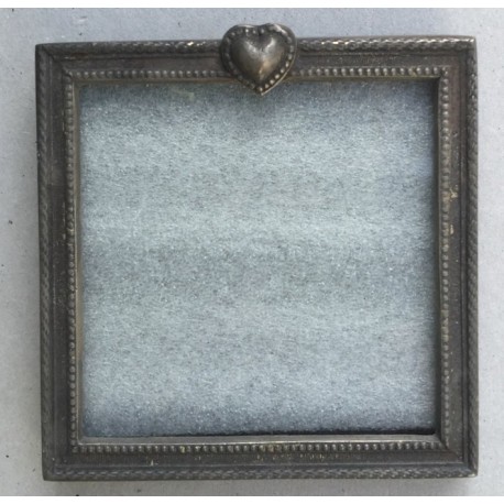 CADRE PHOTO  COEUR BRONZE ANCIEN